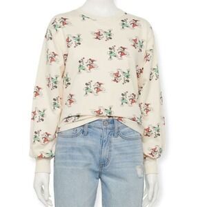 DISNEY Vintage Mickey‎ & Minnie "Ice Skate" Ugly Christmas Sweater XL